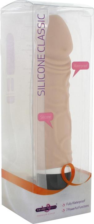 Actual product image Seven Creations Silicone Classic Vibrator approx. 19cm flesh
