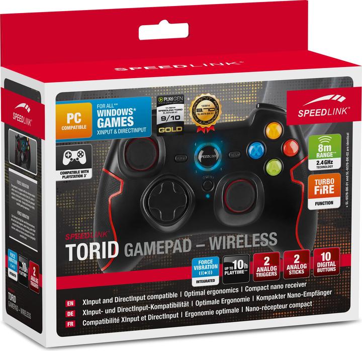 Image du produit Speedlink Torid Gamepad sans fil (PC, PS3)