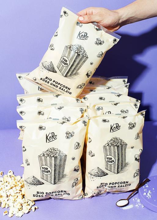 Produktbild KoRo Verzehrfertiges Bio Popcorn mit Zucker und Salz (900 g)