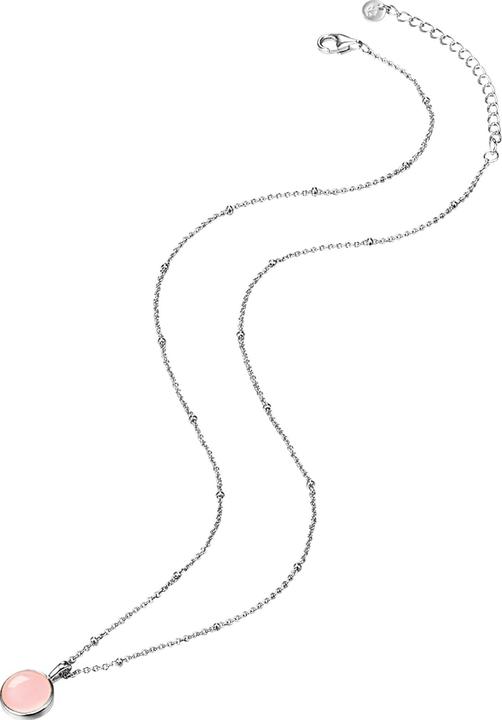 Actual product image Glanzstücke München Ladies sterling silver rose quartz silver 40.0 cm base chain + 5.0 cm extension - 11042 (925 silver, 40 - 45 cm)