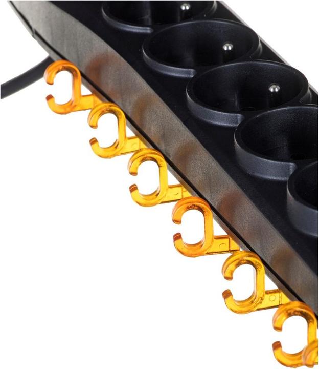 Actual product image Acar Listwa zasilająca P7 przeciwprzepięciowa 7 gniazd 5 m czarna (W0116) (7 x, 5 m)