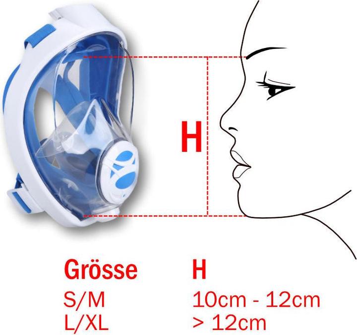 Produktbild Hermex Schnorchelmaske Vollgesichtsmaske Tauchmaske Schwimmbrille