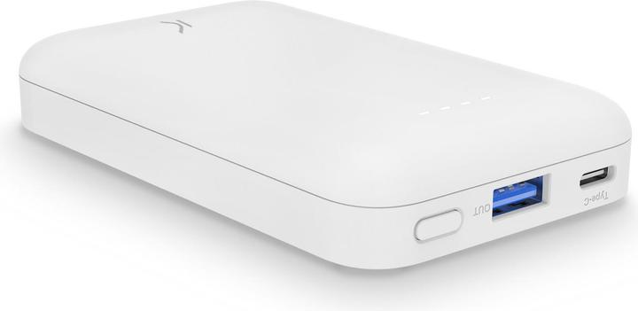 Image du produit KSIX Power Bank 5.000 Mah USB Pd Et Qc + Câble Micro USB Blanc (5000 mAh, 20 W)