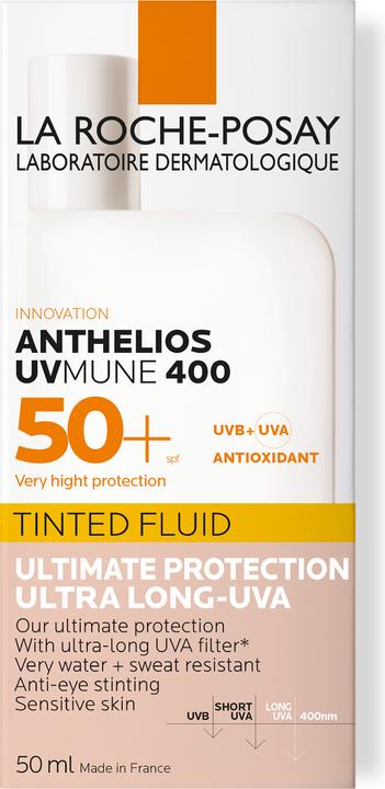 Produktbild La Roche Posay Anthelios Invisible Fluid Getönt (Sonnencreme Gesicht, SPF 50+, 50 ml, 75 g)