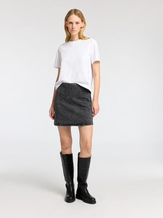 Produktbild Selected Femme Slfmerle Hw Short Black Denim Skirt (38)