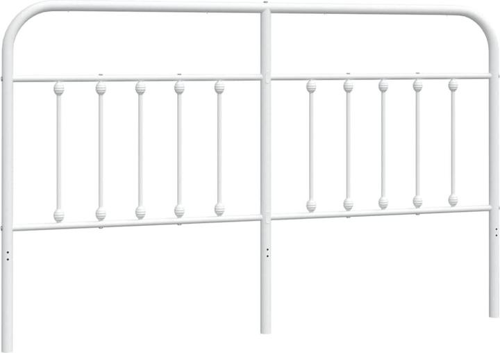 Produktbild VidaXL Kopfteil Metall Weiss 160 cm, Farbe: Weiss, Material (166 x 3 x 100 cm)