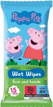 Produktbild NoName PEPPA PIG Chusteczki nawilżane Truskawka 15szt. (1500 ml)