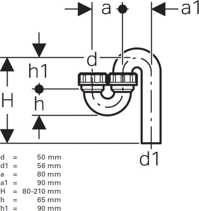 Produktbild Geberit Röhrensiphon (Röhrensiphon)