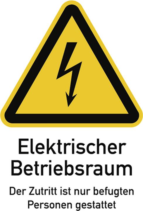 Produktbild Moravia Warnzeichen Elektrischer Betriebsraum Aluminium, 210x297 mm