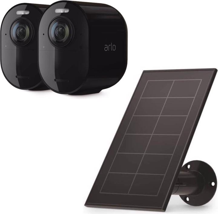 Immagine prodotto Arlo Ultra 2 Spotlight, kit 2 telecamere nere con pannello solare