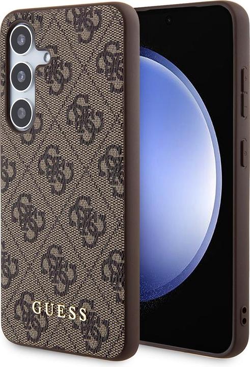 Produktbild Guess Gehäuse für S24+ S926 GUHCS24MG4GFBR Hardcase 4G Metall Gold Logo braun (Samsung Galaxy S24+)