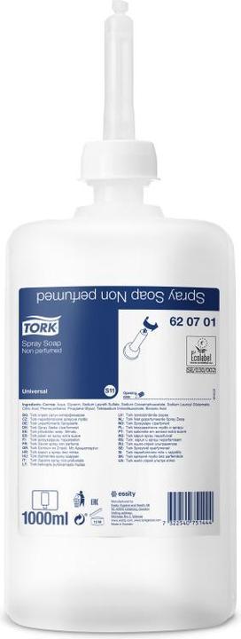 Tork Sprayseife - - für S1/S11 Seifenspender - Universal-Qualität, parfumfrei, 1 x 1000 ml (Flüssigseife, 1000 ml)