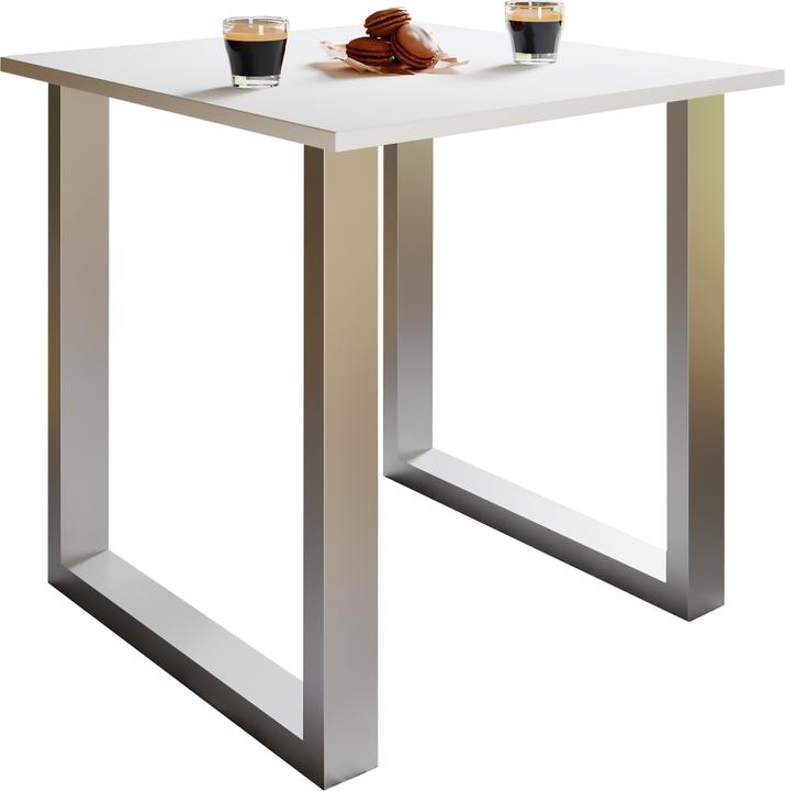 Image du produit VCM Table de salle à manger en bois Xona U argent (80 x 80 x 76 cm)