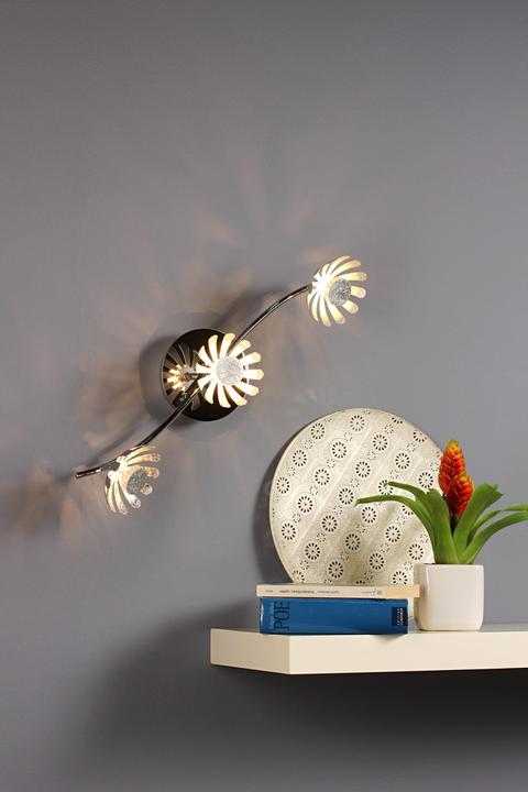 Actual product image Luce ambiente Design LUCE Design Bloom LED ceiling light triple 3000 K 15W silver