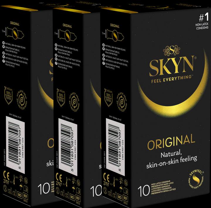 Produktbild Bijoux Indiscrets SKYN «Original» Dreierpack, 30 (3x10) latexfreie Kondome (30 Stk.)