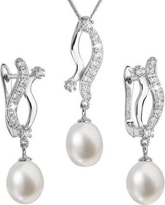 Actual product image Evolution Group Luxury Silver Set with Genuine Pearls Pavon 29028.1