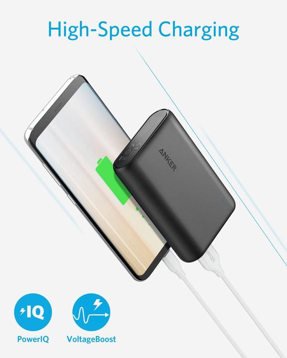 Immagine prodotto Anker Powerbank PowerCore 10000mAh, nero (10000 mAh, 36 Wh)