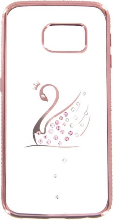 Produktbild OEM TPU Case Bling Samsung S6 Edge-swan rosegold (Samsung Galaxy S6 Edge)