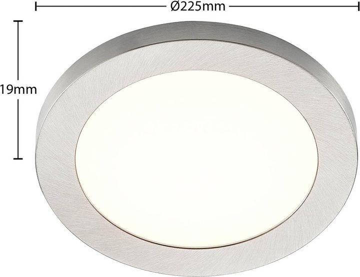 Actual product image Prios Aureka LED ceiling lamp, recessed, 22.5 cm (1500 lm, E12)