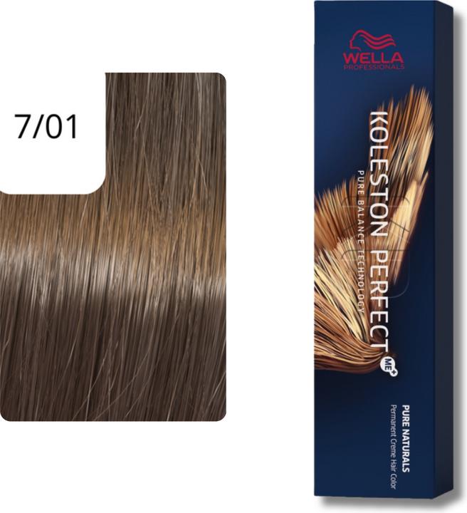 Actual product image Wella Koleston Perfect Me+ Pure Naturals (7/01 medium blonde nature-ash)