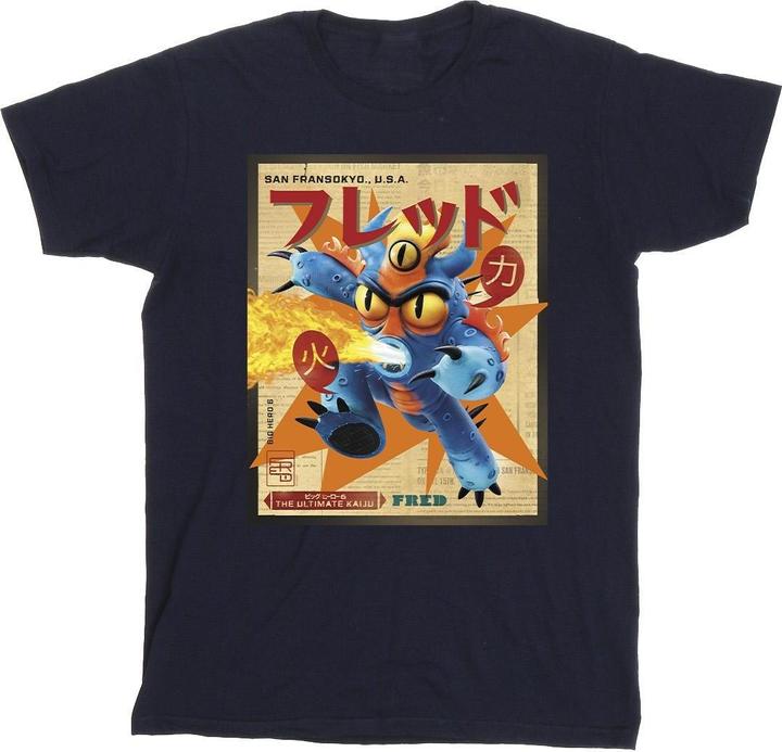Immagine prodotto Disney Big Hero 6 Baymax Fred Newspaper Maglietta Uomo (4XL)