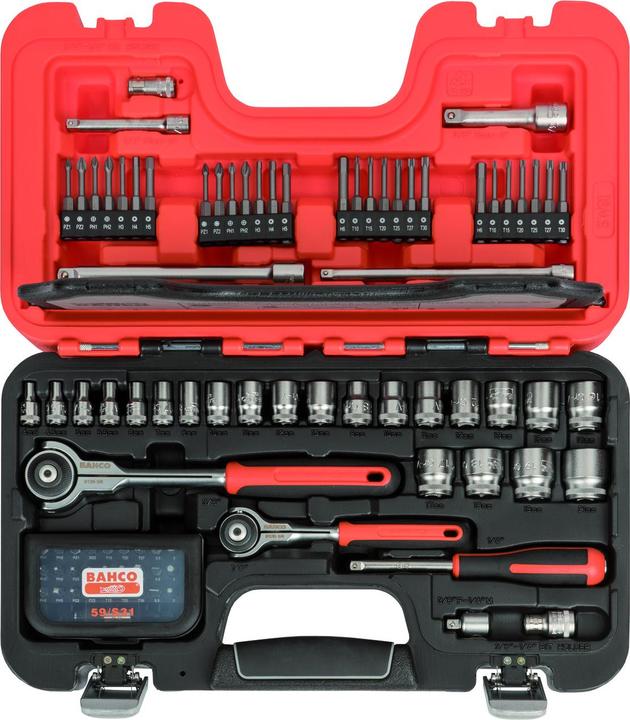 Bahco 93-delige 1/4 & 3/8 draaikop ratelset (1/4")
