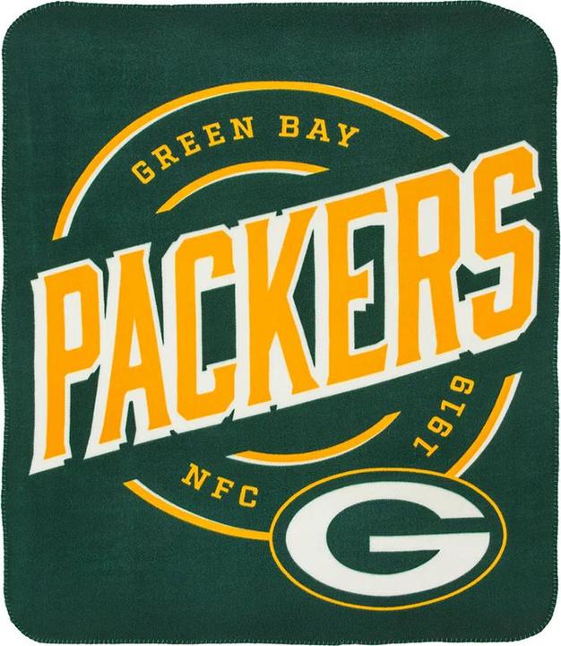 Produktbild Green Bay Packers Überwurf Fleece Wappen (150 x 125 cm)