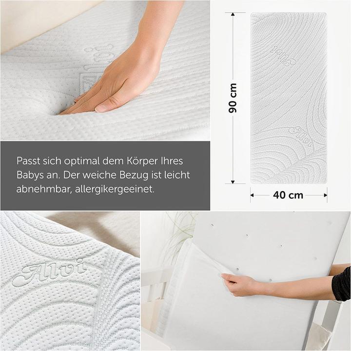 Produktbild Alvi Babymatratzen & Kindermatratzen Beistellbett & Wiegen-Matratze (90 x 40 x 5 cm)