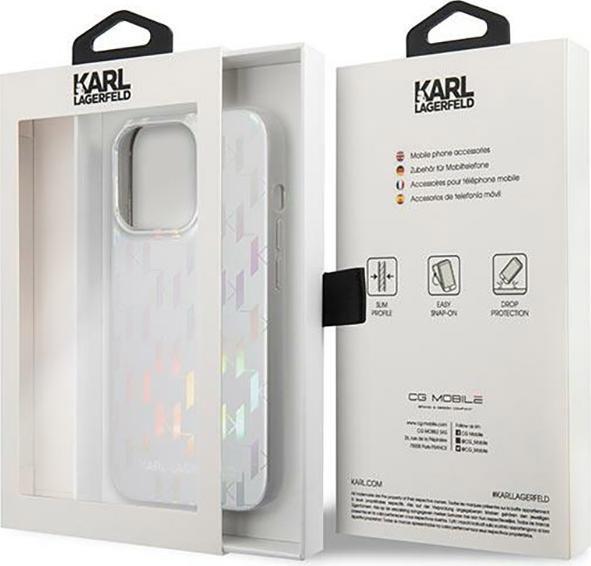 Actual product image Karl Lagerfeld iPhone 14 Pro Max Iridescent Monogram Case (Apple iPhone 14 Pro Max)