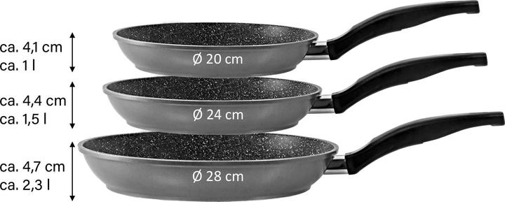 Actual product image Stoneline Set of pans 3 pcs. (20 cm, Pan set + pot set, Aluminium)