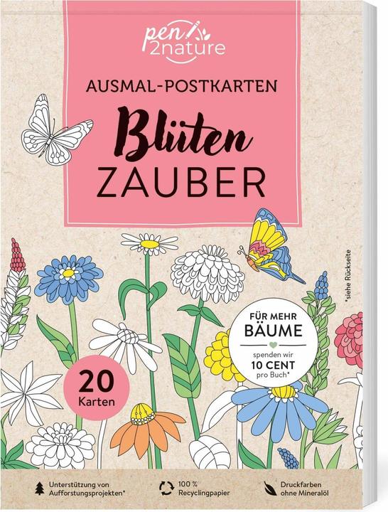 Immagine prodotto Cartoline da colorare Magia dei fiori | 20 carte