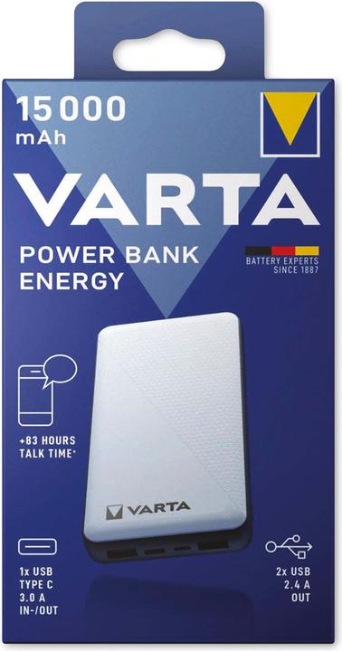Immagine prodotto Varta Energy (15000 mAh, 15 W, 55.50 Wh)