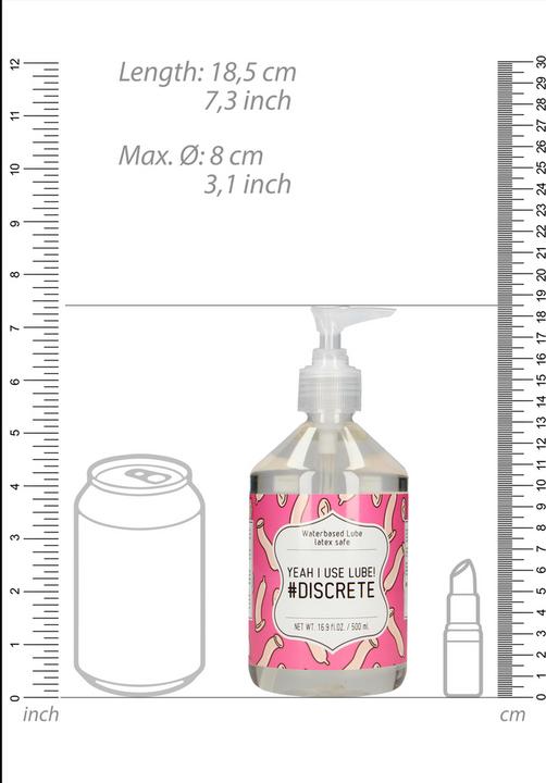 Actual product image Pharmquests Waterbased Lube - YEAH I USE LUBE! #DISCRETE - 500 ml (500 ml)