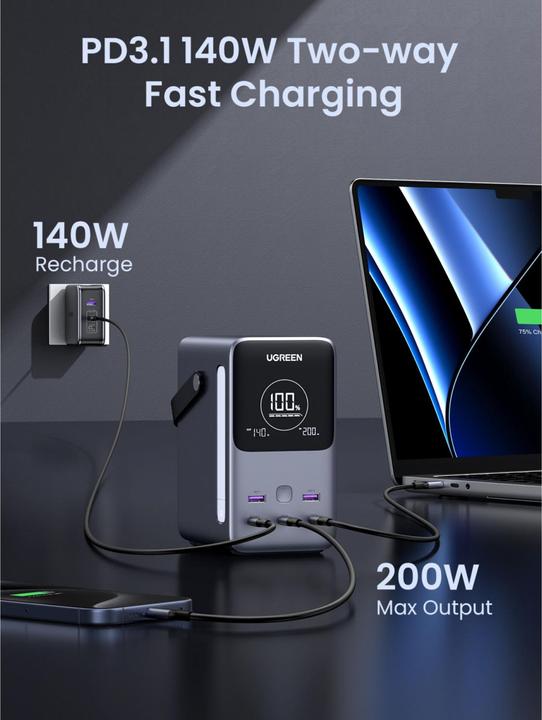 Produktbild Ugreen Nexode (48000 mAh, 300 W, 153 Wh)