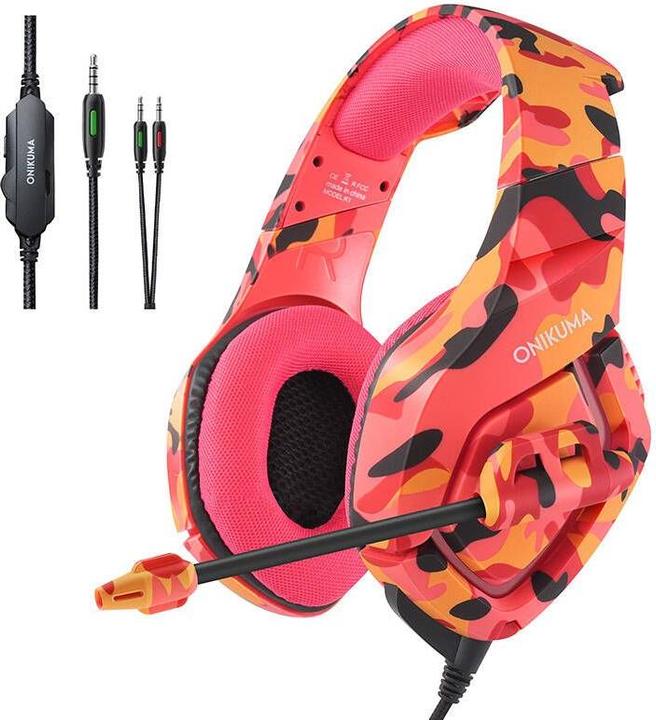 Immagine prodotto Onikuma Cuffie da gioco K1-B (rosse) (Cablato)