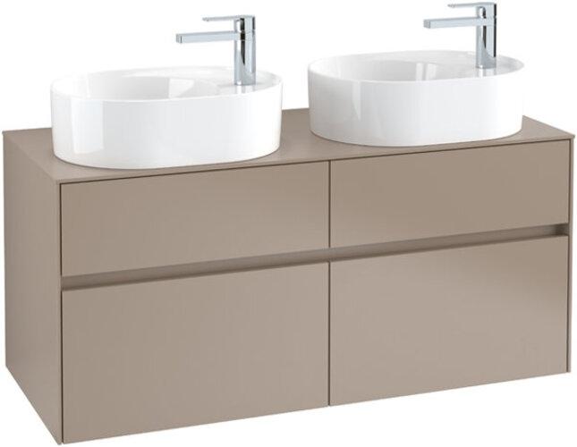 Villeroy & Boch Collaro Waschbeckenunterschrank 1200x548x500 mm, 4 Auszüge, für 2 Waschbecken, C0 (127 x 50 x 55 cm)
