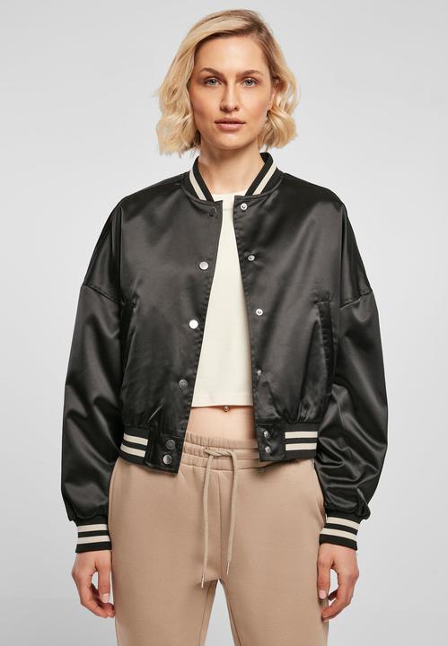 Actual product image Urban Classics College Jacket Ladies Short Oversized Satin (M)