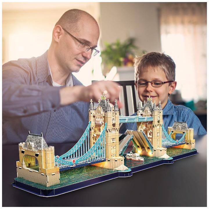 Actual product image Van der Meulen 3d Puzzle Tower Bridge LED (222 pieces)