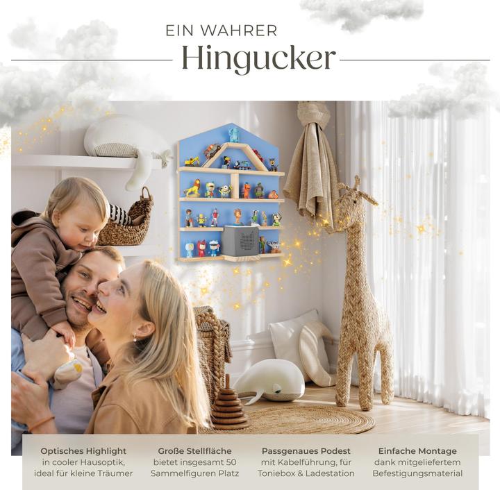 Produktbild tectake Wandregal Mylittle Story für bis zu 50 Tonies