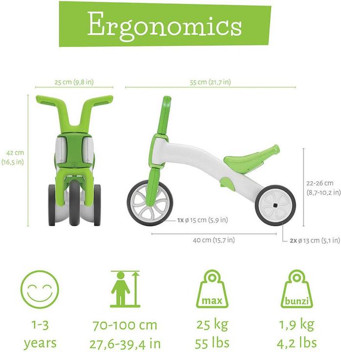 Immagine prodotto Chillafish Bunzi 02 Slider + Balance Bike 2in1