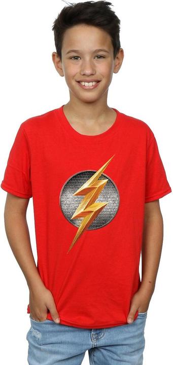 Actual product image Boys Justice League Movie Flash Emblem T-Shirt (116)