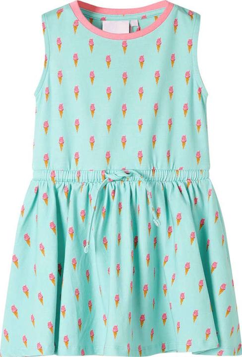VidaXL Kinderkleid mit Kordelzug Helles Minzgrün 116,Material (116)