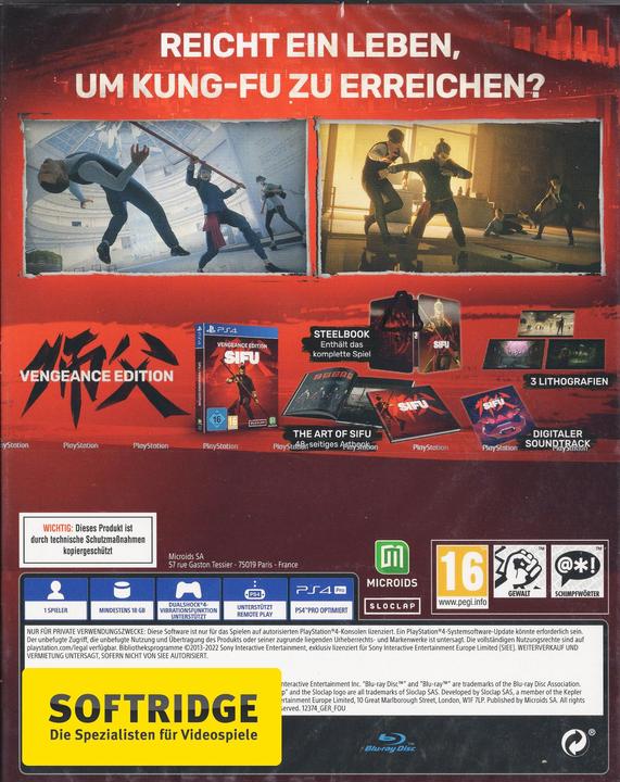 Image du produit Microids Sifu : Édition Vengeance (PS4, DE)