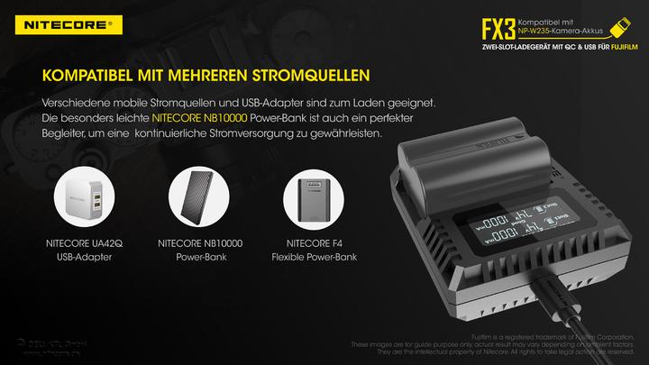 Produktbild Nitecore FX3 - für Fuji Cameras (Ladegerät)