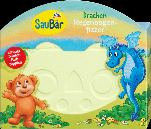 dm SauBär Children's bath additive rainbow bath fizzer dragon