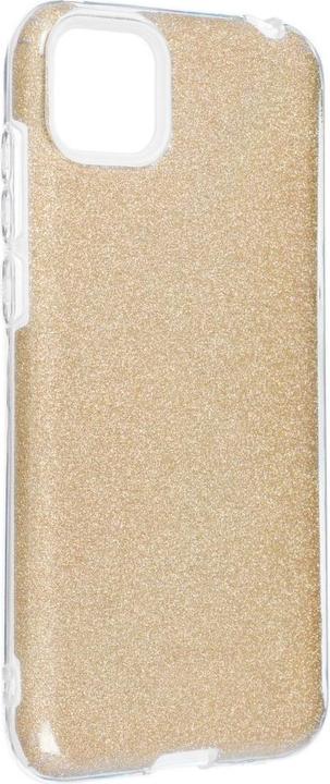 Produktbild König Design Handyhülle für Huawei Y5p Schutzcase Cover Bumper Schale Glitzer Rahmen Gold Neu (Huawei Y5p)