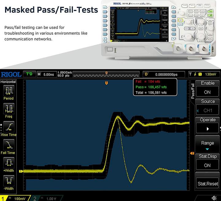 Image du produit Rigol Oscilloscope numérique (CAT I)
