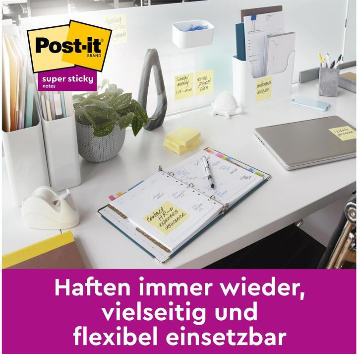 Immagine prodotto Post-it Blocco note Z-Notes Super Sticky Giallo 7,6 cm x 7,6 cm (9 x 9 x 25 cm)