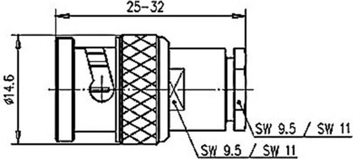 Immagine prodotto Telegärtner J01002A0609 Connettore a filo in acciaio inossidabile BNC