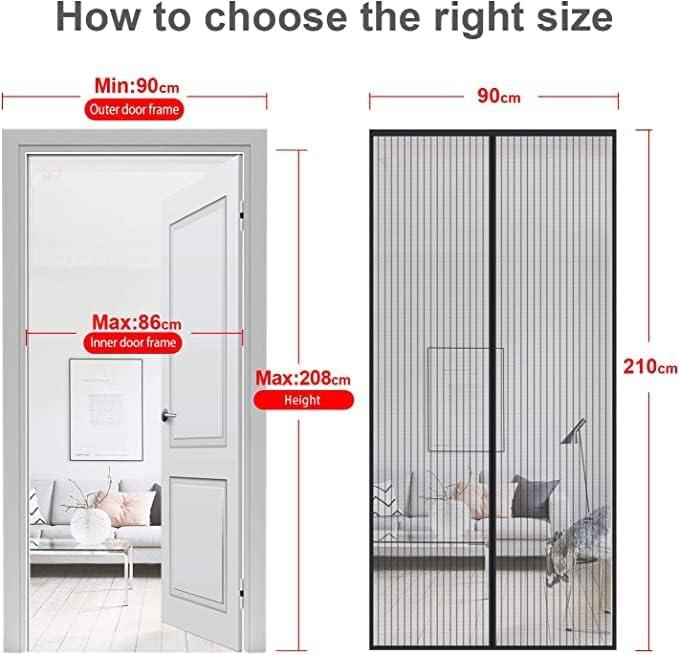 Image du produit Mycarbon Moustiquaire de porte (210 x 90 cm)